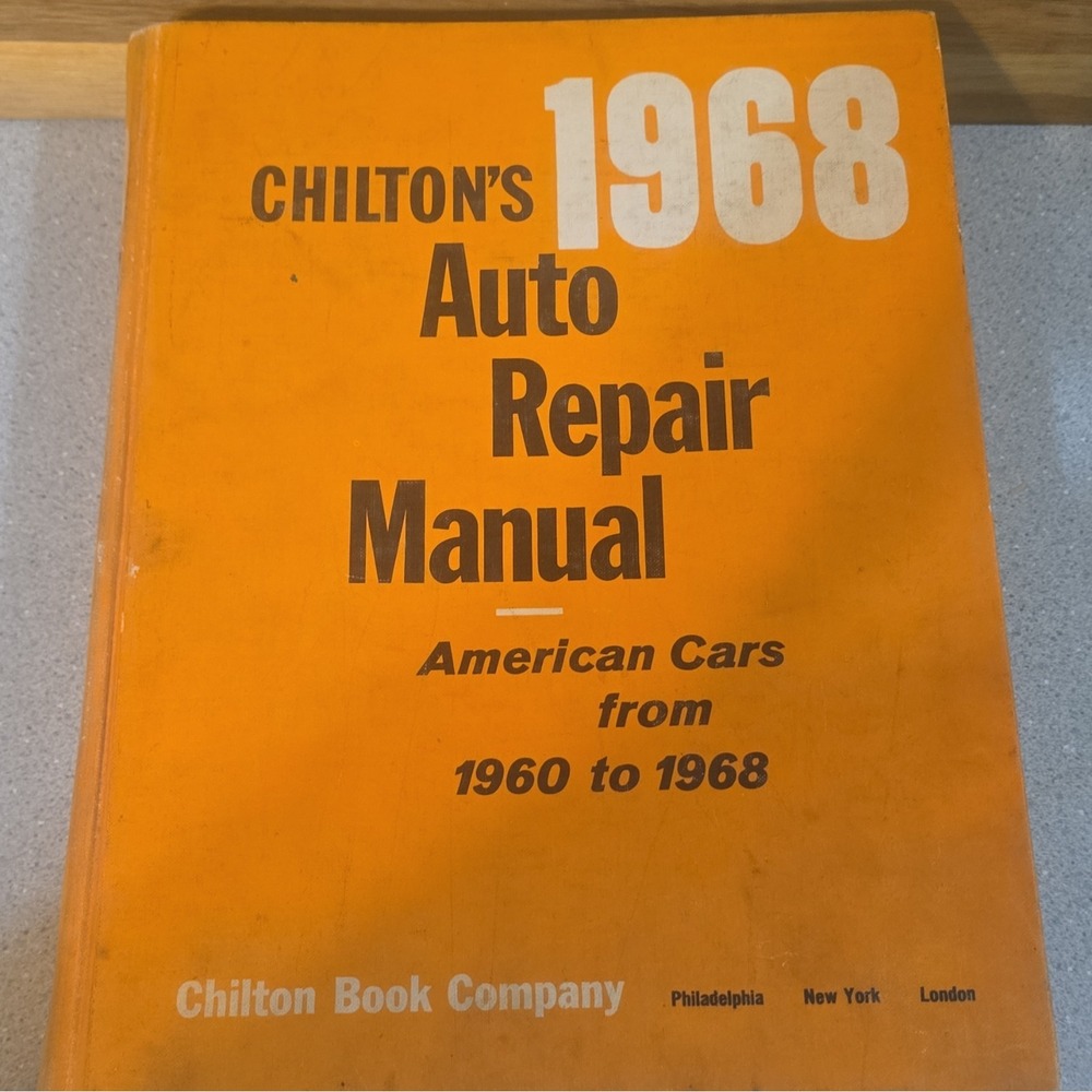 1968 Chilton's Auto Repair Manual American Cars 1960-1968